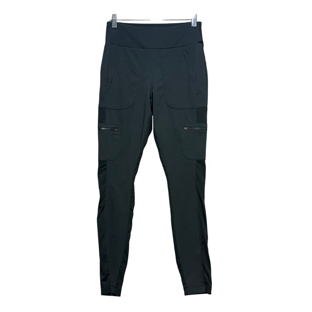 Athleta Women's Size 6 Army Green Cargo Pants High Rise Zipper Pockets Pull On